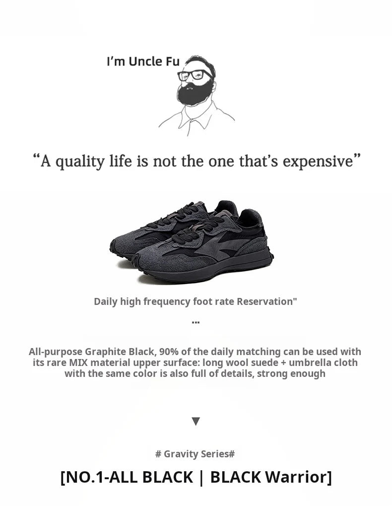 Maden Spring Vintage Thick-soled Patchwork Black Sneakers Casual Breathable Jogging Shoes Low-top Lace-up Sporty Summer Shoes - Sun Studio