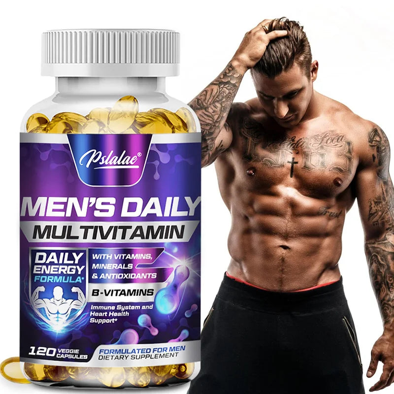 Men's Multivitamin Supplement - Supports Men's Multivitamin with Vitamins A, C, D, E & B12, Zinc, Calcium, Magnesium and More - Sun Studio