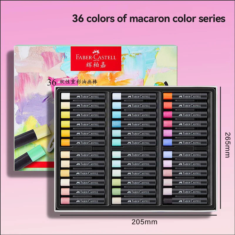 Faber-Castell Soft Oil Pastel Set 24/36/48 Vibrant Colors Creamy Texture Bullet Head Chalk for Artist Painting Drawing Beginners