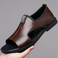 Sandals for Men Brand Casual Shoes Outdoor Fashion Men's Slippers Comfortable Beach Shoes High Quality Leather Man Flat 2025 - Sun Studio