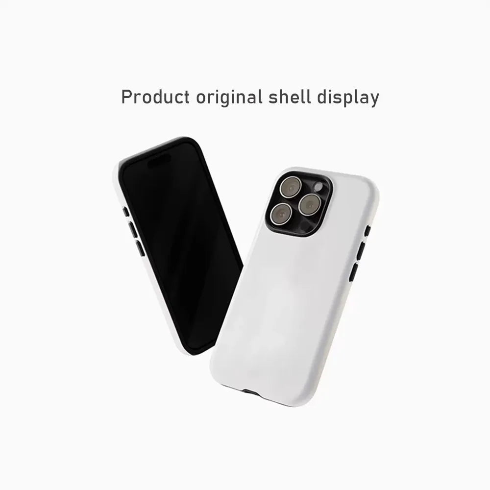 Luxury Clmj Brown White Mottled Phone Case for iPhone 17 16e 16 15 14 13 12 11 X XS XR XSMAX Air Pro Max Plus Double-layer Cover - Sun Studio