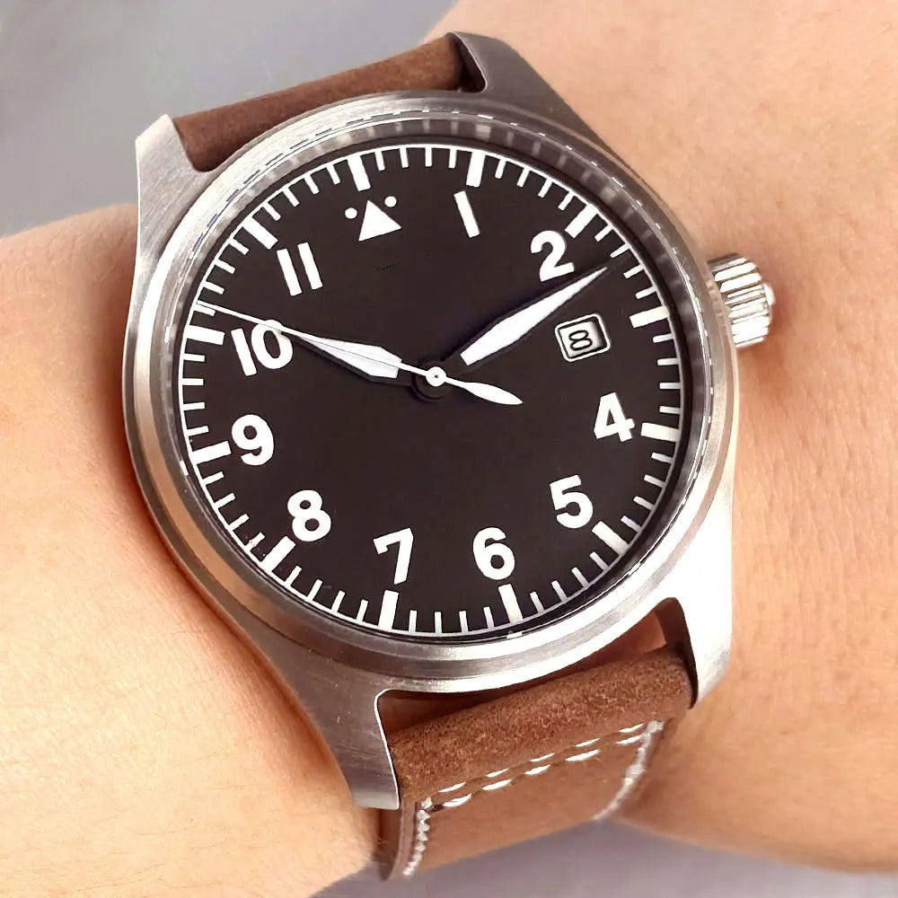 39mm Pilot Aviator Diving Watches Miyota8215 Automatic Mechanical Watch for Men 20BAR Waterproof Sapphire Crystal 316L Steel - Sun Studio