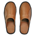 Men's Luxury Cow Split Leather Handmade Men Home Slippers Spring Slip on Soft Comfortable Black Brown Bedroom Indoor Flat Shoes - Sun Studio