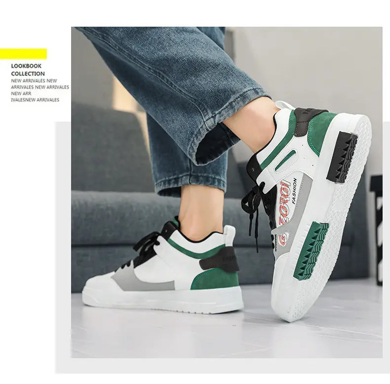 Men's Skate Board Shoes High Top Students Leisure Sports Shoes Breathable Non-slip Shoes Fashion High Top Sneakers for Men Men
