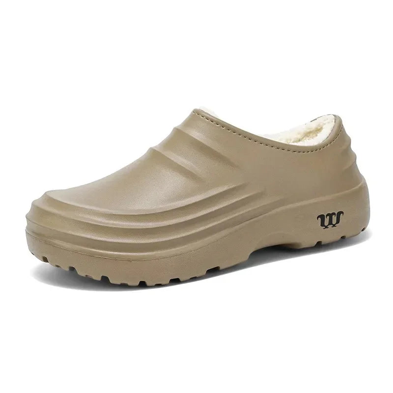 Waterproof Cotton Chef Shoes For Men Anti-Slip Work Footwear Warm Comfortable Kitchen Specialized Shoes With EVA Outsole - Sun Studio