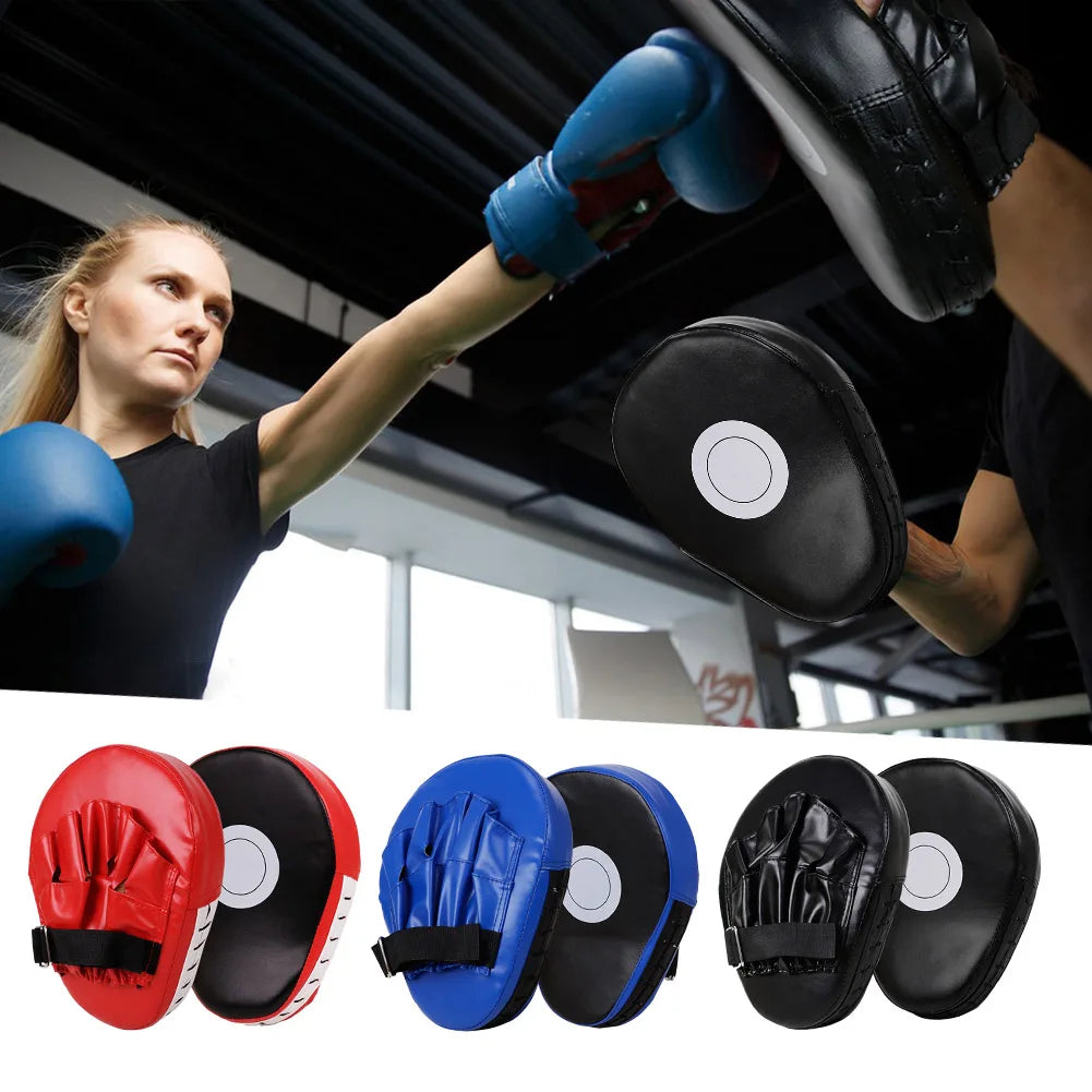 Curved Boxing Hand Target PU Leather Punch Target Bag Breathable Kick Boxing Gloves Adult Kids MMA Boxing Martial Training Mitts - Sun Studio