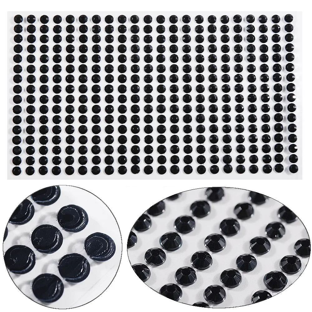 Face Decorations Rhinestone Stickers for Music Festival Halloween Party Mobile Crystal Sticker Women Girls DIY Diamond Stickers