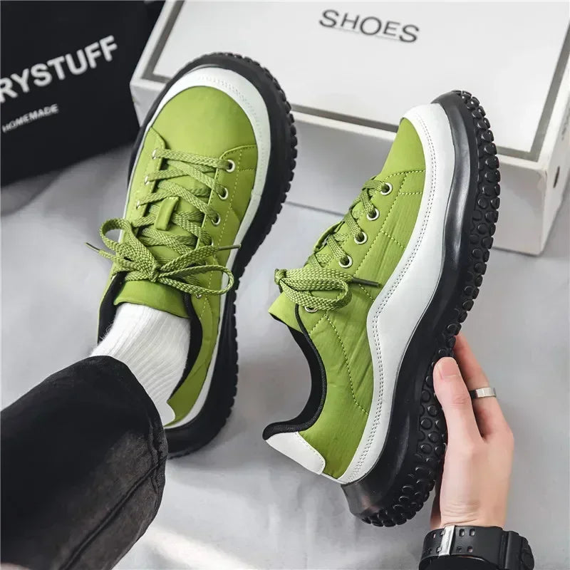 2025 Men Canvas Shoes Casual Shoes Street Fashion Youth Flat Skate Shoes Sneakers Loafers New Summer Breathable Comfortable Wild