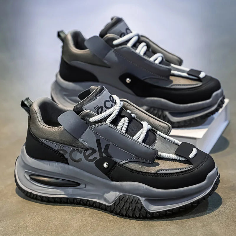New Youth Thick Bottom Casual Sneakers Korean Edition Men's Versatile Breathable Running Shoes High Quality Zapatos para hombres