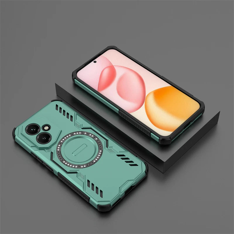 Shockproof Armor Case For Honor 400 Magnetic Adsorption Wireless Charge Cover For Honor 400 Pro 400 Lite Case For Honor 400 Case - Sun Studio