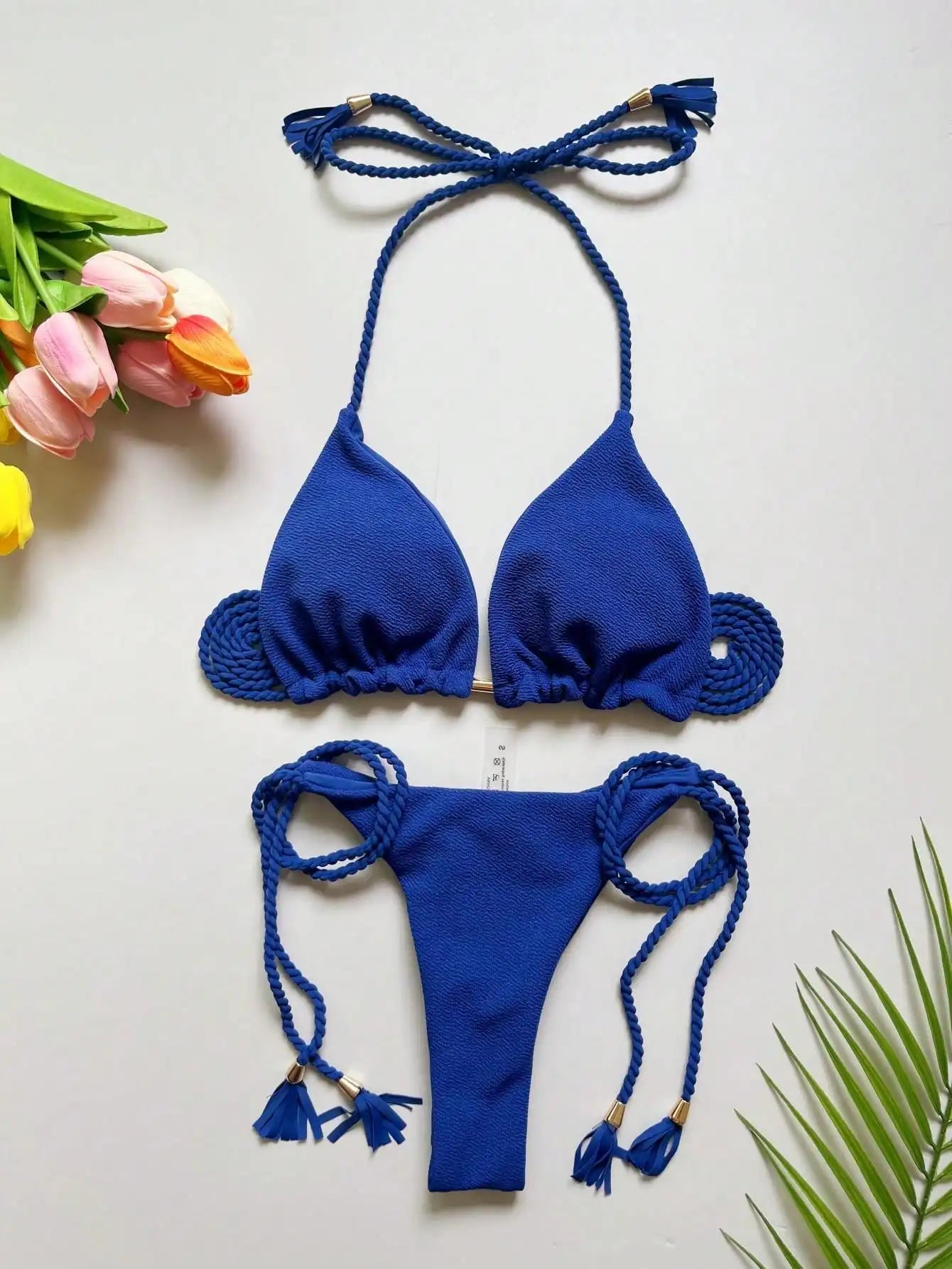 Sexy solid color women's bikini set summer swimsuit two-piece set beach Swimwear bikinis - Sun Studio