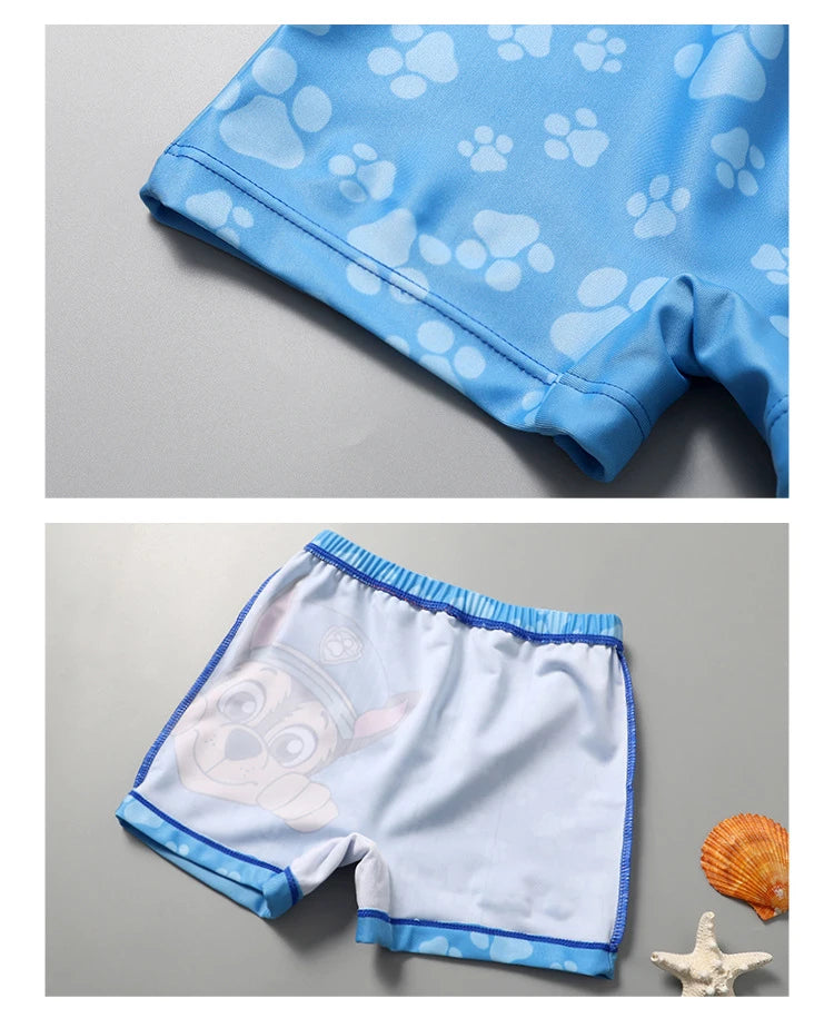Kid Swimwear Pants Cap Set Baby Boy Swimsuit Shorts Cartoon PAW Patrol kids Swimming Trunks Gift - Sun Studio