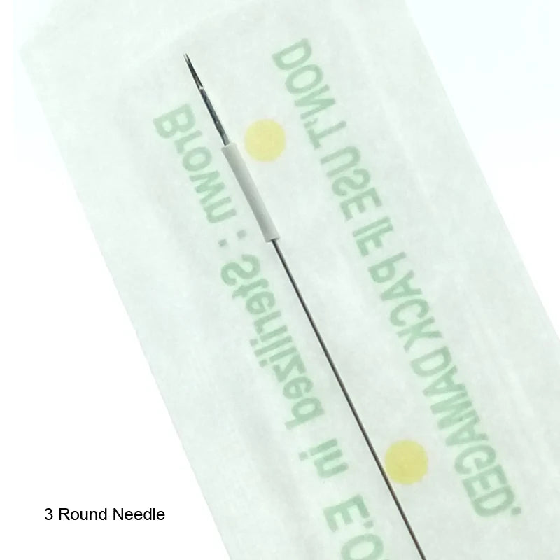 100pcs 3RL/1RL Permanent Makeup Needle Disposable Sterilized Professional Tattoo Needles for Tattoo Eyebrow Machine PMU Needles - Sun Studio