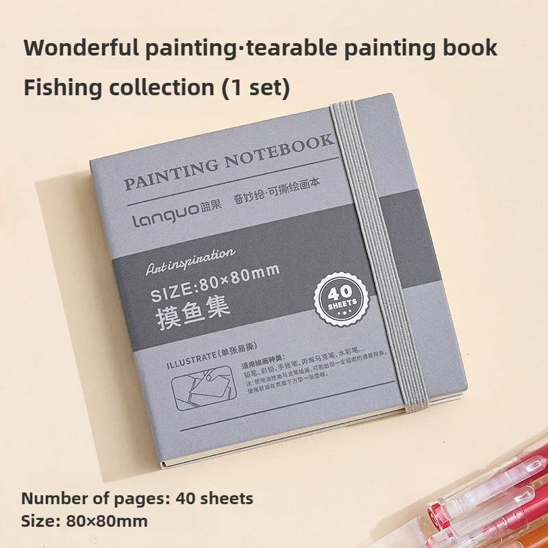 LANGUO Portable 300G Thick Cotton Watercolor Tearable Book Coated Paper Medium Rough Texture Album Sketchbooks School Stationery