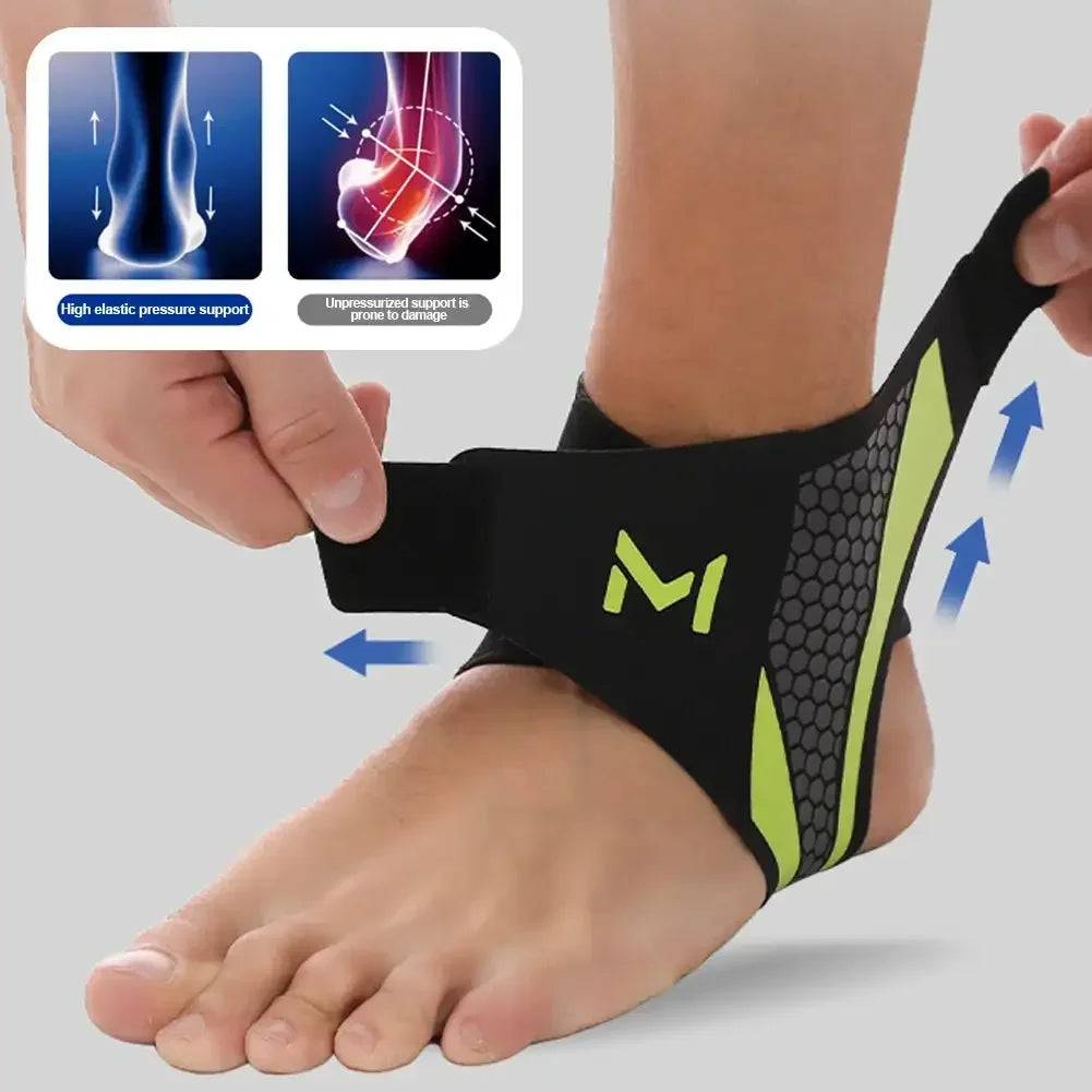 1PC Professional Y-Type Ankle Brace - High Elastic Bidirectional Compression Anti-Sprain Guard for Basketball Sports - Sun Studio