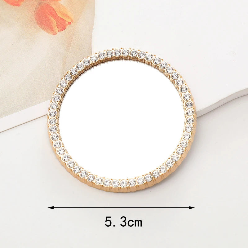 Korean Cute Heart Flower Mirror Griptok Bracket For iPhone 15 14 Samsung Universal Phone Accessories Phone Holder Grip Tok Stand - Sun Studio