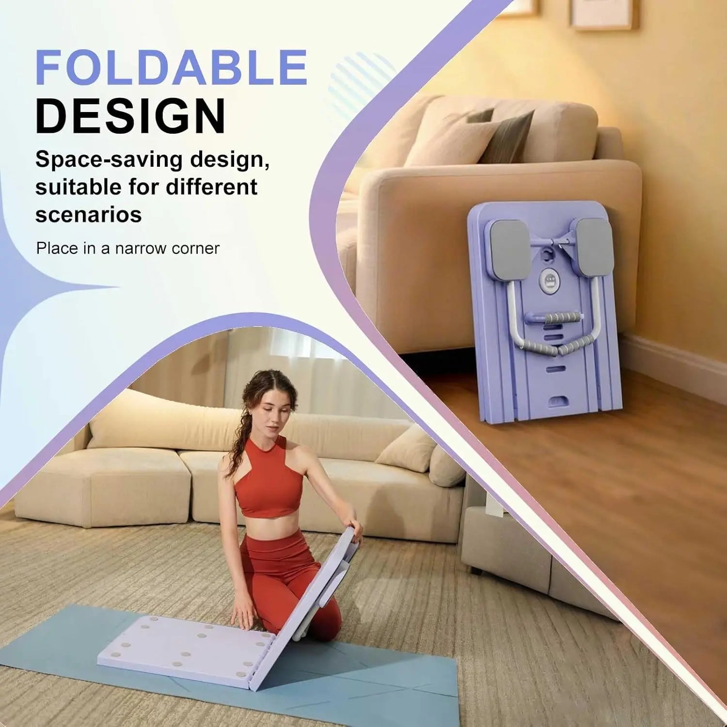 MultiFunctional Pilates Board Abs Abdominal Exercise Board Fitness Resistance Bands Rebound Leg Arm Back Train For Home Office - Sun Studio