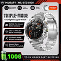 New Men Military Outdoor 1000mAh Battery Smart Watch GPS NFC Watches 3ATM Waterproof Swim 1.7-inch HD Bluetooth Call Smartwatch - Sun Studio
