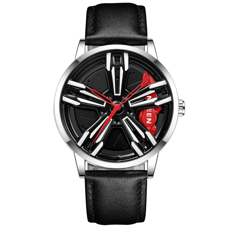 2025 New Racing Watches Men Custom Design Super Car Rim Watch Stainless Steel Black Retro Waterproof Watch Relogio Masculino - Sun Studio