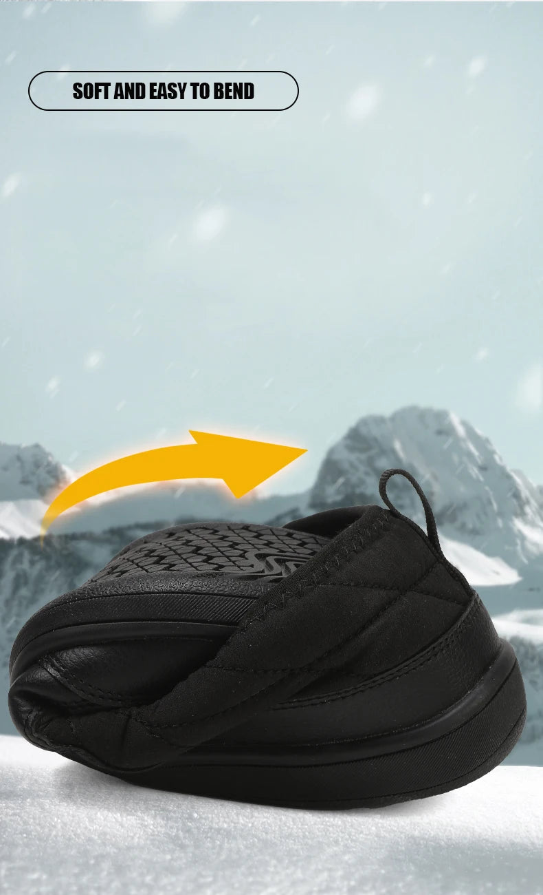 New Winter Warm Snow Barefoot Casual Shoes Waterproof Non-Slip Women Men Hiking Shoes Outdoor Warm Fur Work Ankle Shoes Big Size - Sun Studio