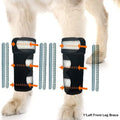 1PC Portable Metal Strips Dog Front Leg Brace Reflective Strips Adjustable Straps Knee Brace Non-Slip Breathable ACL Support - Sun Studio