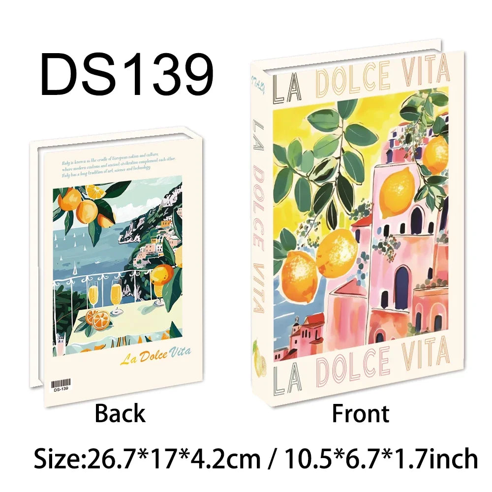 Colorful Travel Series Fake Books For Home Decor Coffee Table Ornaments Fashion Decoration Books for Living Room Amalfi Italy - Sun Studio