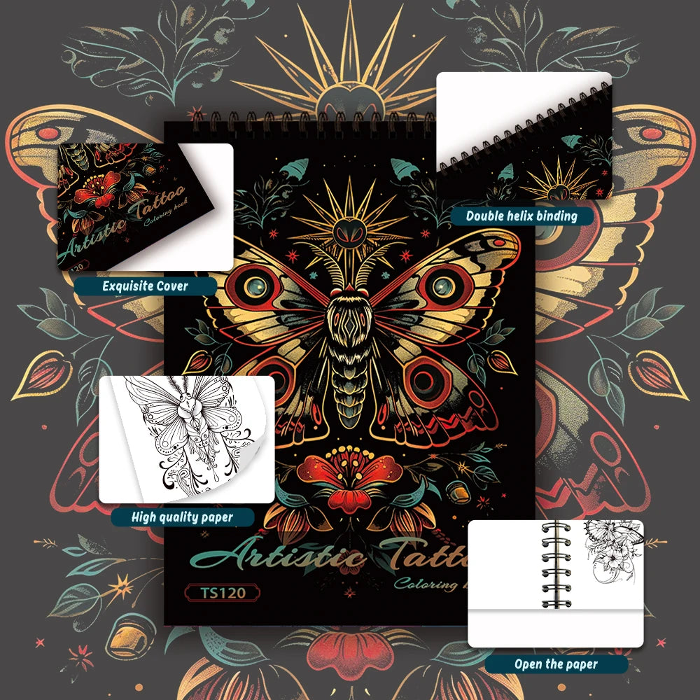 30 Sheets Stress Relief Coloring Book, 11.2x 8.3in,100gsm Thick Paper, Spiral Bound, Halloween Gift, Christmas Gift Option - Sun Studio