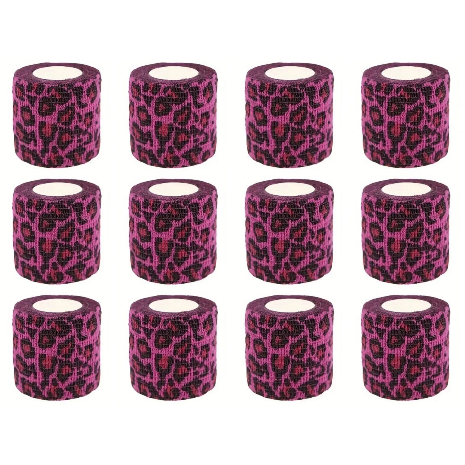 Pink leopard printTattoo Bandage Tape Anti-slip Nonwoven Waterproof Disposable Self-adhesive Elastic Bandage Grip Cover Wrap - Sun Studio