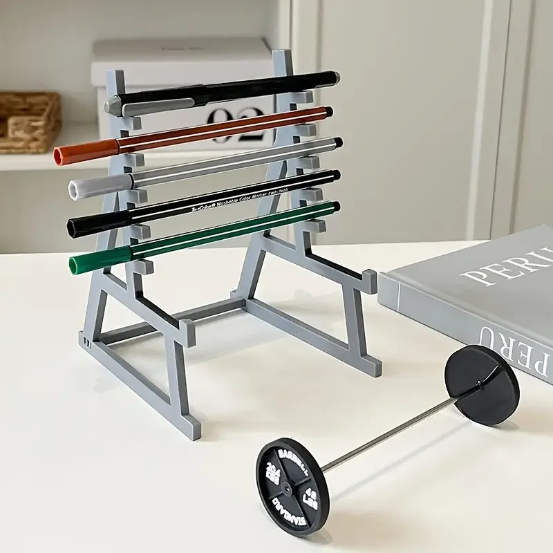 Creative Barbell Pen Holder Fitness Themed Fitness Pen Holder Perfect Gift for Fitness Enthusiasts Weightlifters - Sun Studio