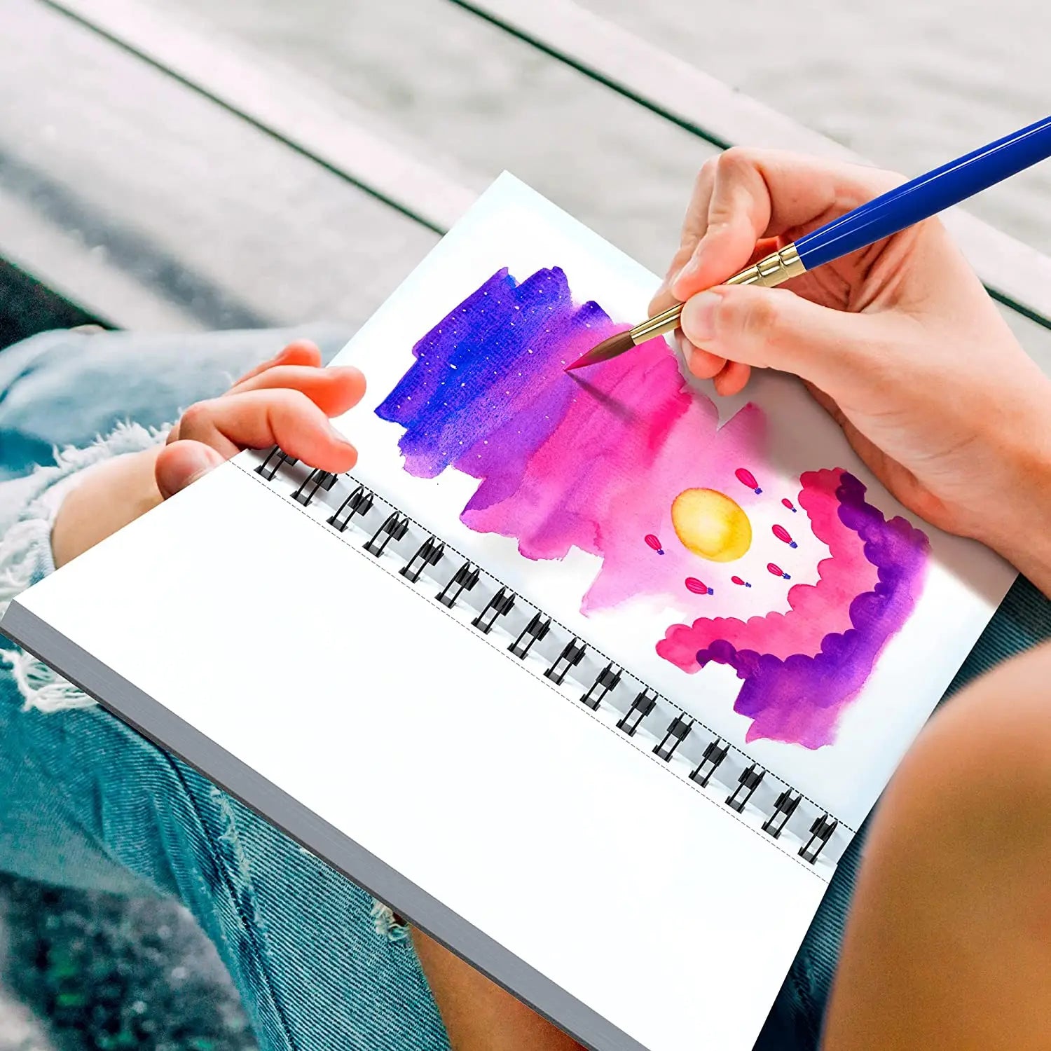 Bview Art Professional Artist Grade Watercolor Paper Pad - 5.5x8.5 Inch (14x21 cm) Sketching & Painting Sheets Quick Dispatch - Sun Studio
