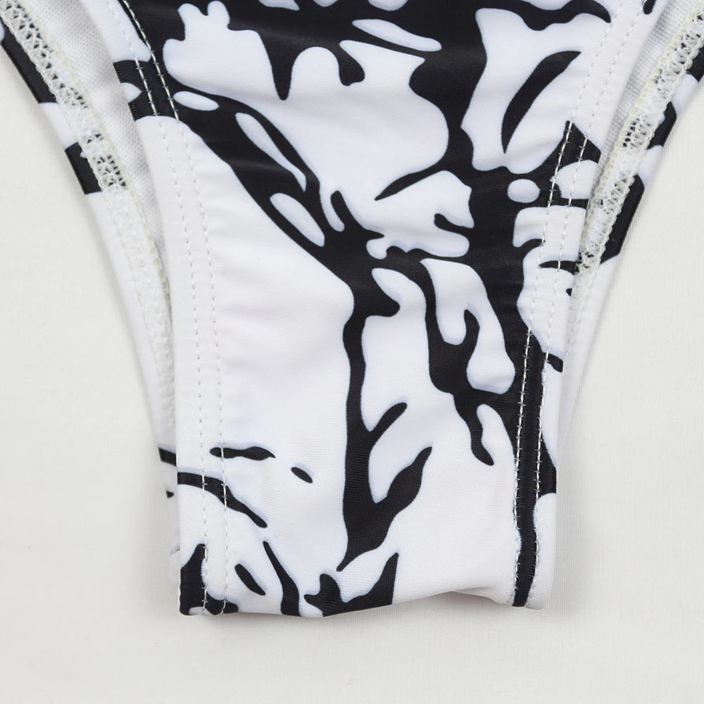 Push Up Bikinis 2025 Sexy Women Swimsuit Female Swimwear Lace Up Bikini Set Swimming Suit Beachwear Print Brazilian Biquini - Sun Studio