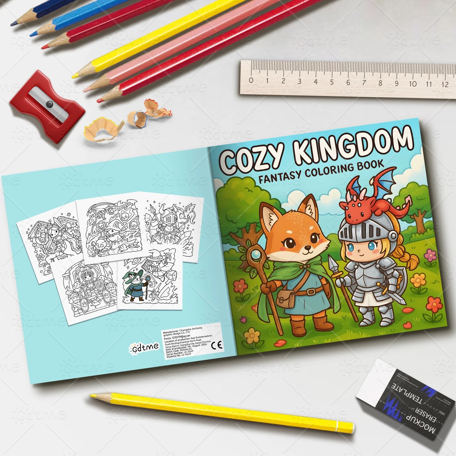 COZY KINGDOM FANTASY Bold-easy Patterns Coloring Book for Adults Cute Drawing Book Perfect Gift for Party and Birthday - Sun Studio