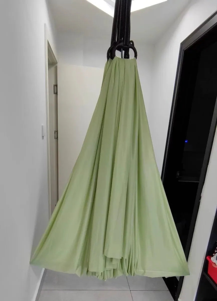 Stretch fabric Full set Flying-Aerial Yoga Hammock Fabric Swing Latest Multifunction Anti-gravity Yoga belts for yoga training - Sun Studio