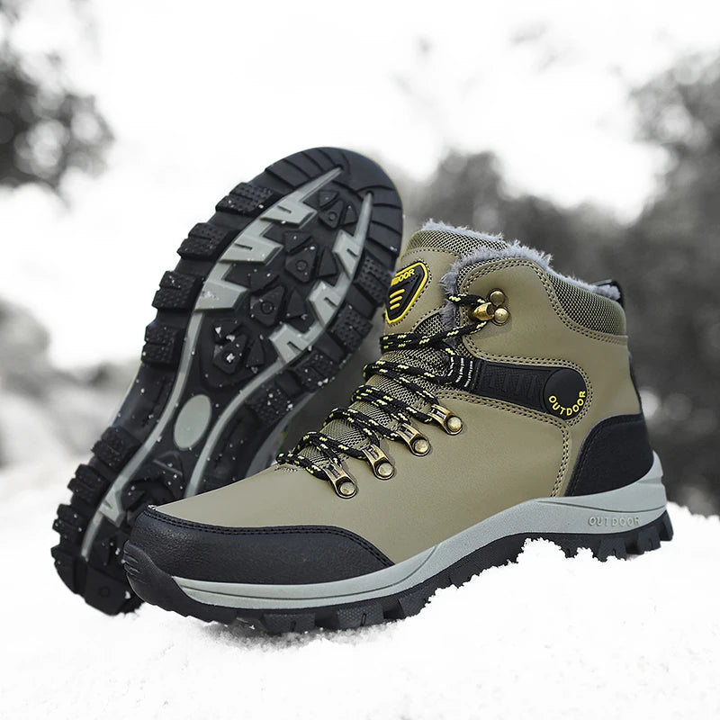 New Snow Boots Men Lace Up Mens Shoes Breathable Winter Boots For Men Casual Men Shoe Waterproof Ankle Boots Footwear Work Shoes - Sun Studio