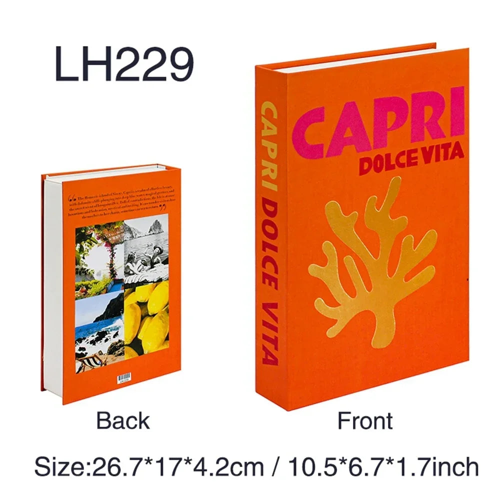 Colorful Travel Series Fake Books For Home Decor Coffee Table Ornaments Fashion Decoration Books for Living Room Amalfi Italy