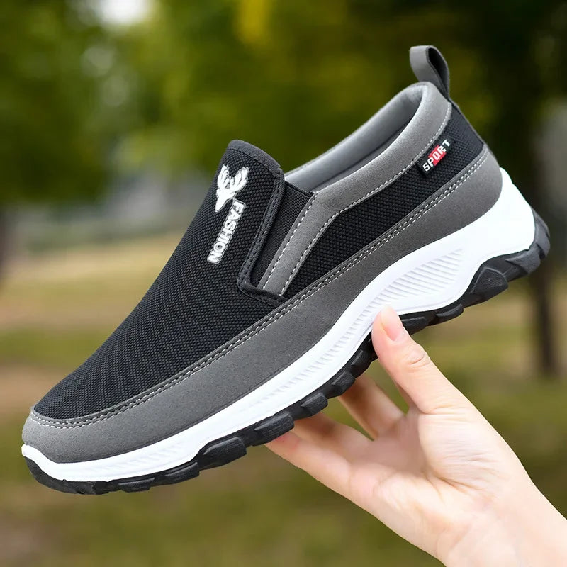 Men Running Hiking Sneakers Breathable Orthopedic Travel Plimsolls Slip On Comfortable for Outdoor Activity Hiking Walking - Sun Studio