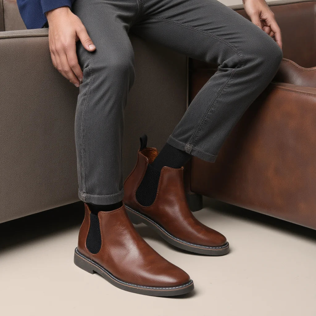 40~46 Men Chelsea Boots Brand Retro Comfortable Fashion Men Boots - Sun Studio