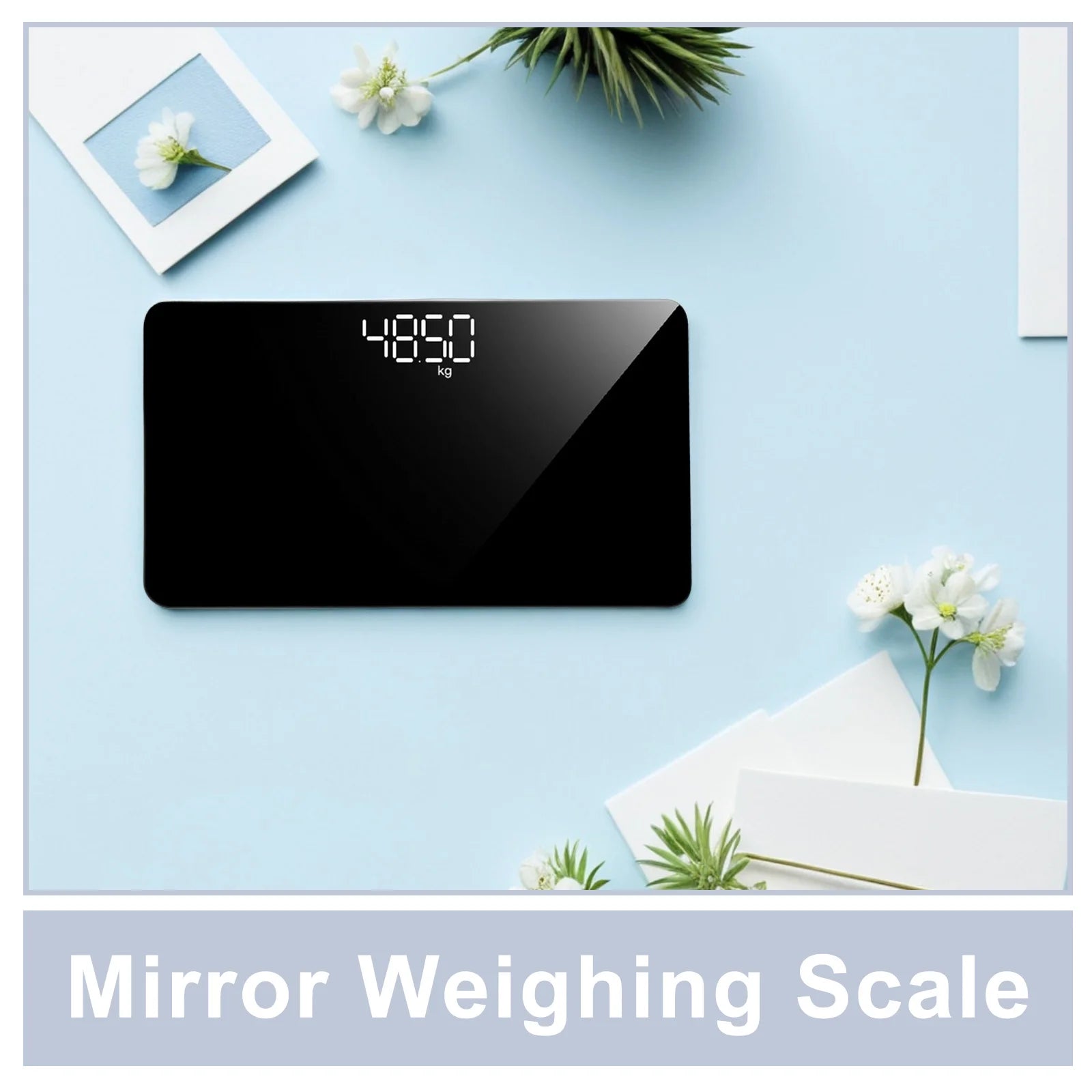 Rechargeable Portable Mini Electronic Weight Scale Mirror Surface Travel Scale Body Weight Balance Tool for Home - Sun Studio