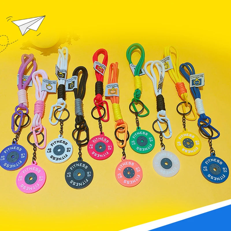 Fitness Keychain Gym Lovers Fitness Enthusiast Gift Barbell Keychain Fitness Bag backpack Charms - Sun Studio