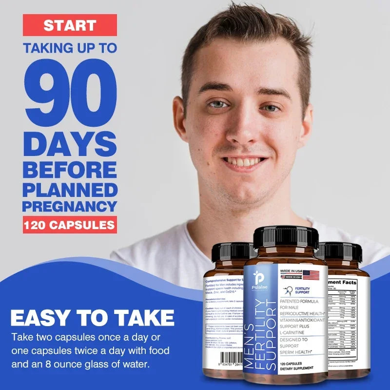 Male Fertility Supplements | Count & Motility Support | Fertility Support Includes L-Carnitine, Zinc & Folic Acid - Sun Studio