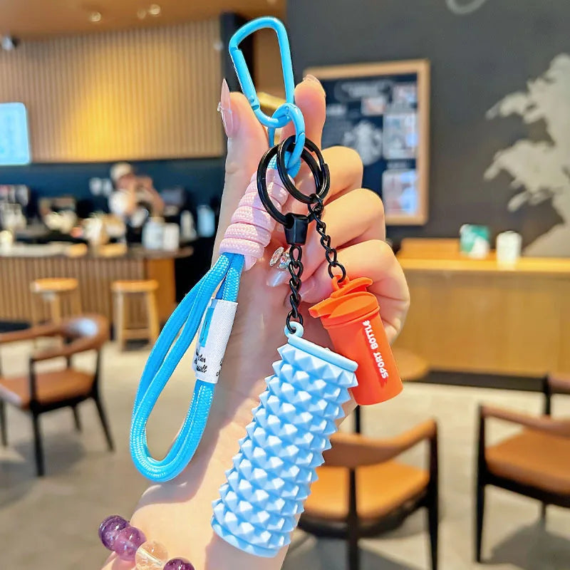 Fitness Keychain,Colorful Gym Bag Charm for Fitness Lovers, Motivational Fitness Gym Key ring,Workout Keychain Gifts - Sun Studio