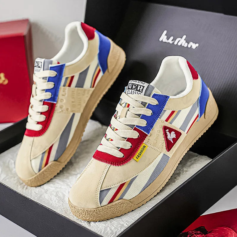 Mens Classic Running Shoes Lace Up Soft Sole Walking Shoes Breathable Flat Fashion 2026 Spring Autumn Tennis Casual Sports Shoes - Sun Studio