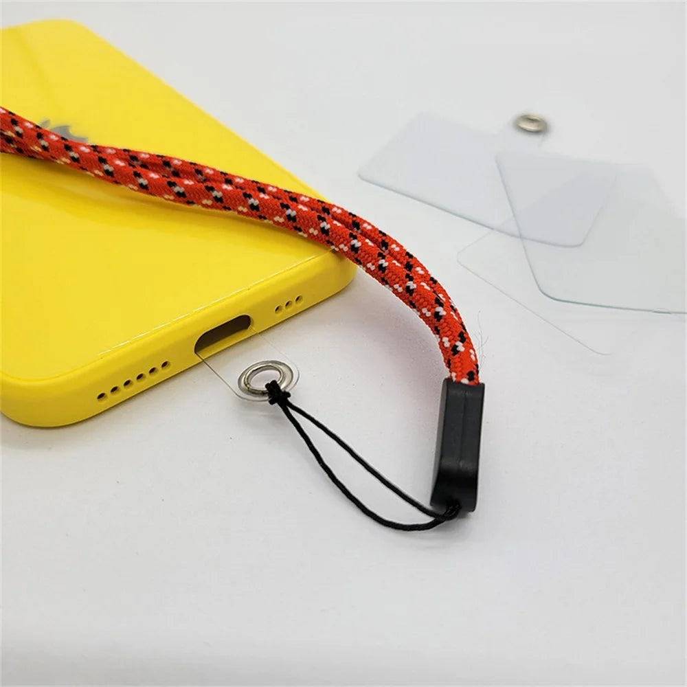 1/3/5/10Pcs Mobile Phone Anti-lost Lanyard Card Gasket Universal Transparent Clip Detachable Phone Hanging Cord Strap Tether Pad - Sun Studio