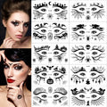 10pcs/set Halloween Horror Pumpkin Spider Face Temporary Tattoo Sticker Fake Tattoos Stickers Waterproof For Party Gift - Sun Studio