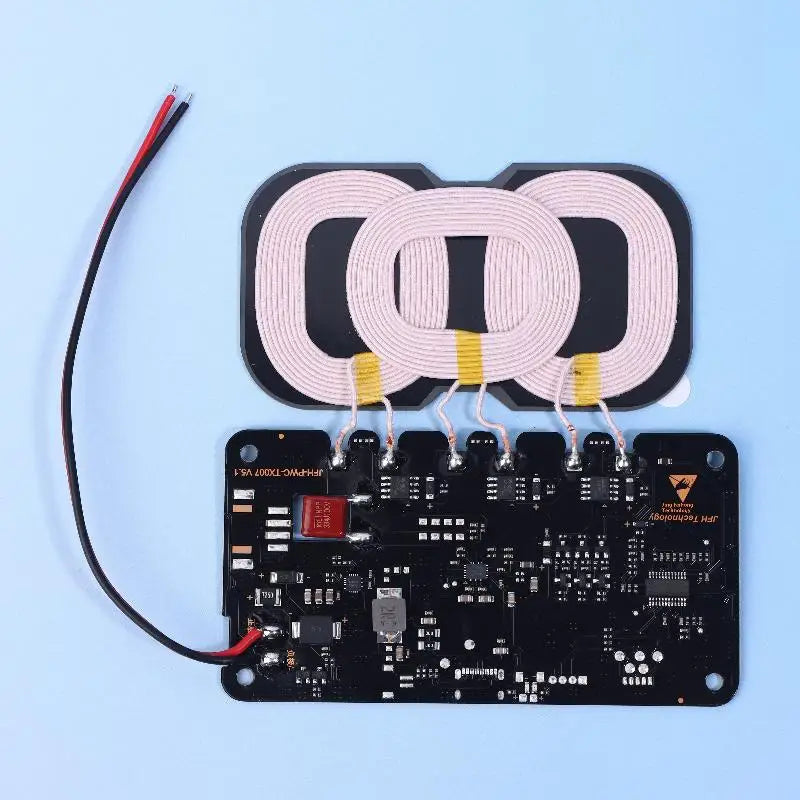 20W High-Capacity Wireless Charger for Car/Home Use; Includes Type-C Interface and 3-Coil DC9-32V Module - Sun Studio