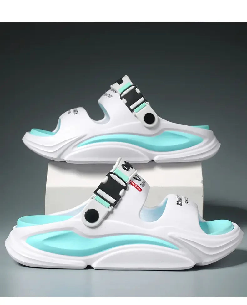 Men Summer Comfortable Beach Sandals Male Outdoor Flip Flops Thick Soft Clogs Casual Man Water Garden Shoes Women Beach Slippers - Sun Studio