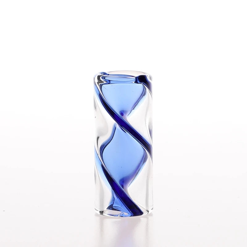 In Stock Retail 5pcs/Box Set Spiral Blue Color Glass Tube Tips/Manufacturer Supply Filter Glass Tips/Mini Glass Filter Tips - Sun Studio