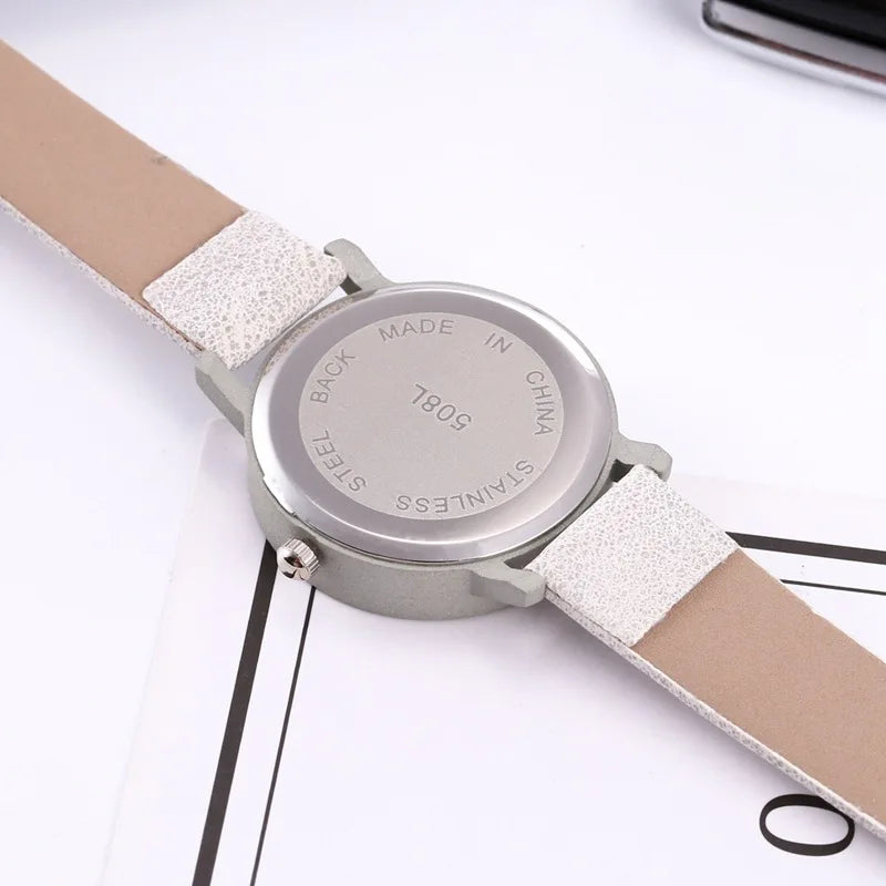 Women Watches Simple Casual Arabic Numbers Leather Analog Quartz Watches for Woman Fashion Ladies Clock Gift montres femmes - Sun Studio