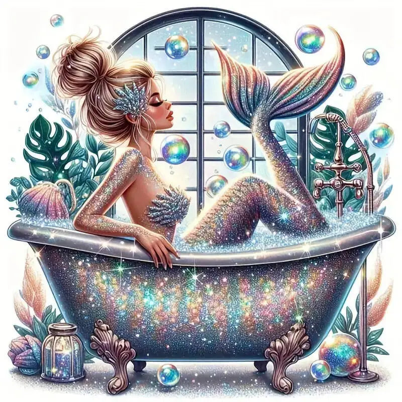 Evershine Full Square Diamond Painting Woman  Cross Stitch Embroidery Mermaid Diamond Mosaic Portrait Picture Home Decor - Sun Studio