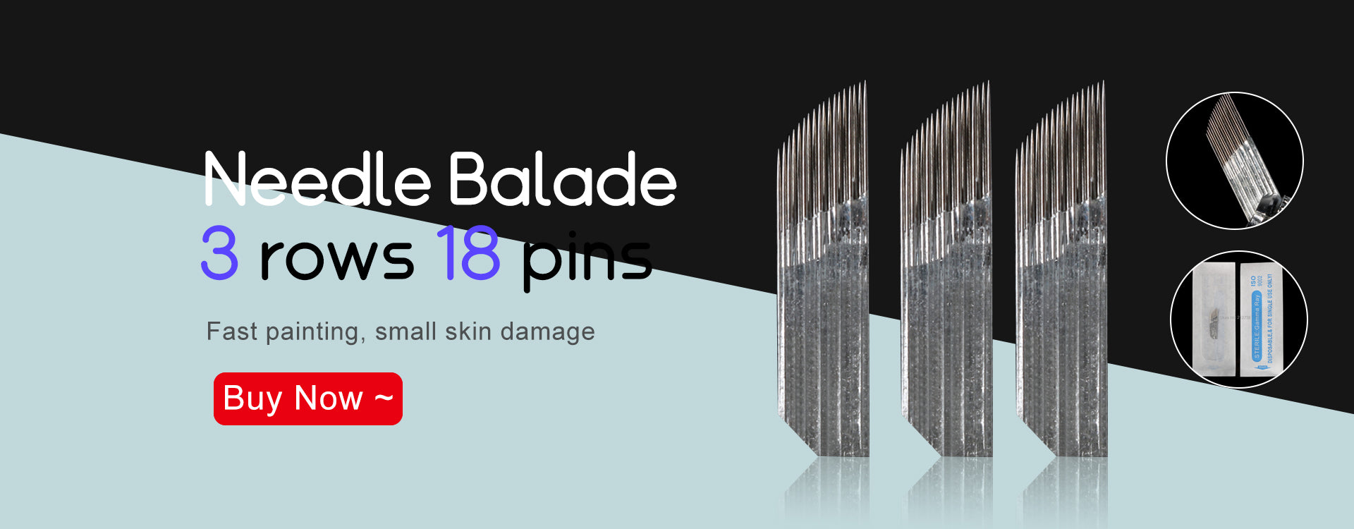 0.2mm U-Shape 16 Pin Microblading Needle Eyebrow Tattoo Blade For Permanent Makeup Manual Pen 3D Eyebrow Embroidery - Sun Studio